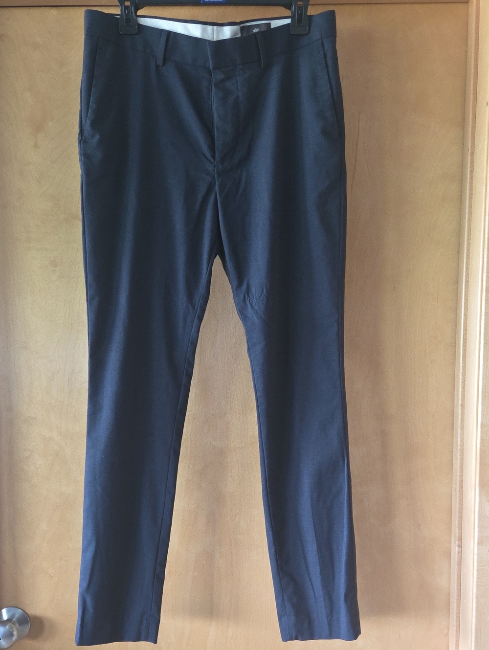 H&M Men's Dark Navy Dress Pants - Slim Fit